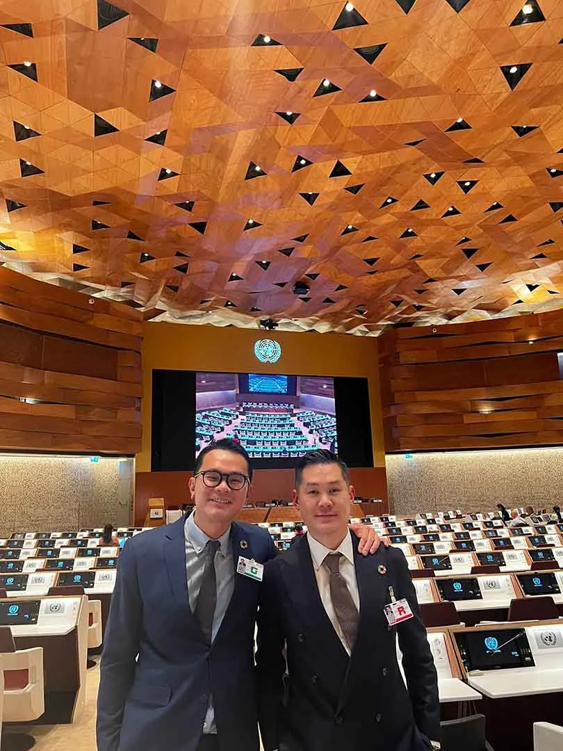 Keelong and Jerry Foo at the UN